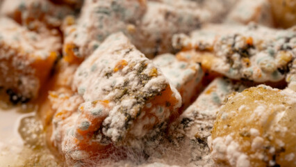 Macro texture of sliced red boiled beetroot and white grated horseradish. Close-up of fresh salad ingredients contrast. Healthy root vegetable food background