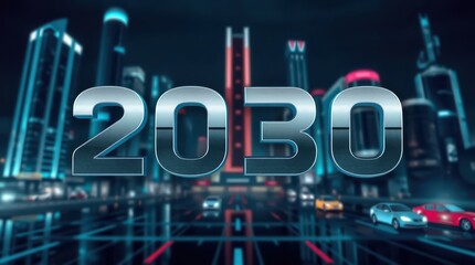 2030 inscription logo new year texture