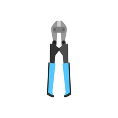 a heavy-duty bolt cutter flat design vector illustration isolated on white background. perfect for designs related to hardware, construction, and tough jobs. ideal for construction, hardware repair