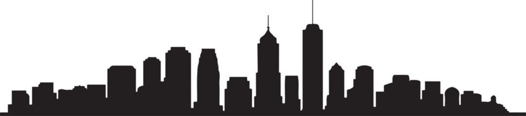 The city skyline. Jersey City. design Vector black silhouette © firoz