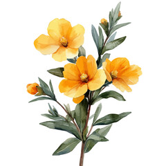 Obraz premium watercolor of Snapdragon Flower, vector, isolated on a white background.