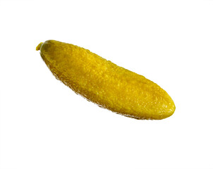 Pickled cucumber isolated on a white. Homemade pickles.