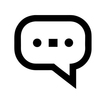Chat Bubble Icon - Typing Dots Conversation Message Glyph Vector