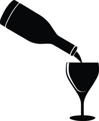 Wine Pouring Silhouette