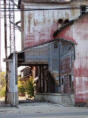 old abandoned grain elevator building