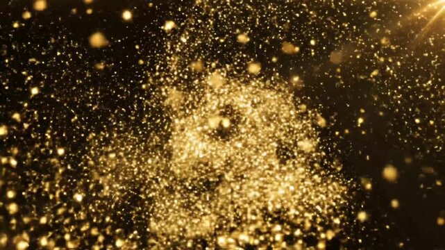 Golden cosmic particles spiral into oblivion