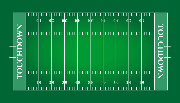 american football field overhead view vector