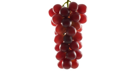 Fresh red grapes isolated PNG, juicy fruit with a sweet and tangy flavor for healthy eating and snacking on transparent background