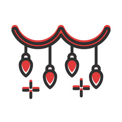 Lamp decoration icon