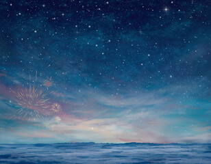 Winter Night Sky New Year