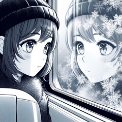 窓辺の小さな冬