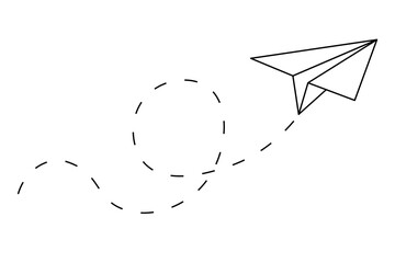 paper plane abstract vector background isolated background.