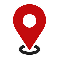 Location or map pin icon symbol. vector illustration