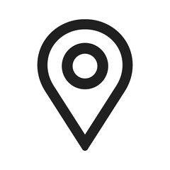 Location or map pin icon symbol. vector illustration