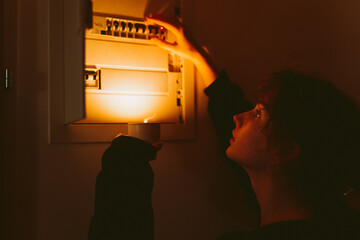 Electric meter failure. Blackout, no electricity