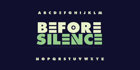 Creative modern technology alphabet fonts. Abstract typography urban sport, techno , fashion, digital, future creative logo font. vector illustration © Custom