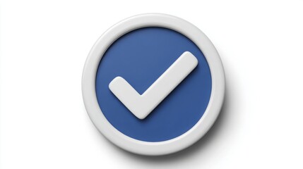 Repeated blue tick marks symbolizing approval and acceptance in excise registration icon concept for approved documentation