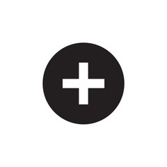 Obraz premium Bold Circle Plus Sign Addition Button