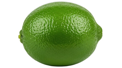 Fresh green lime isolated PNG on transparent background, vibrant citrus fruit for healthy eating and refreshing beverage concepts