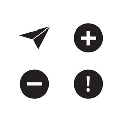 Obraz premium Four Essential UI UX Solid Vector Icons Set