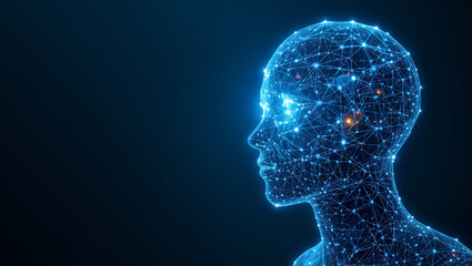 3d rendered illustration of a head, AI