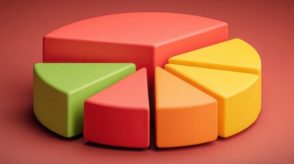 Obraz premium Pie chart icon concept for christmas loyalty tier depicting segments showing distribution of customer engagement levels