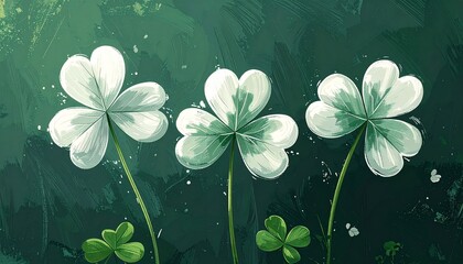 絵の具風葉っぱのイラスト