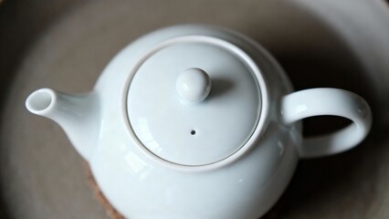 white teapot