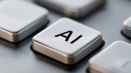 Keyboard featuring the word ai highlighting the role of artificial intelligence in demand node concept and technology