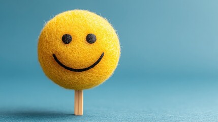 Colorful smiley face on a stick representing ai-moderated feedback and positive customer engagement in digital platforms