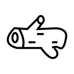 wood log outline icon vector