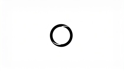 Zen circle symbol representing harmony, balance, and enlightenment with its continuous, unbroken form