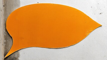 A bright yellow speech bubble illustrating a chat voucher drop icon concept for digital vouchers in online communication