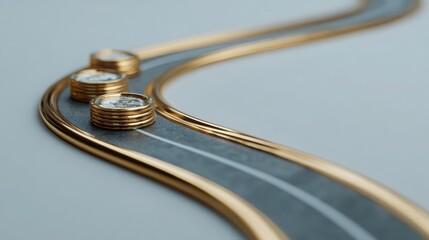 Shimmering diamond resting on a gold and silver road signifying the value of sovereign debt in global financial strategies