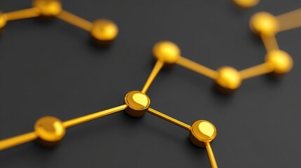 Intricate molecular structure illuminated against a dark background representing scientific and technological advances