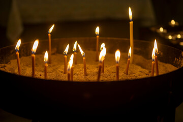 Votive candles in the Orthodox Church