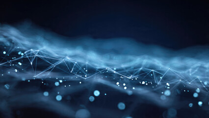 Abstract Plexus Background with Glowing Nodes