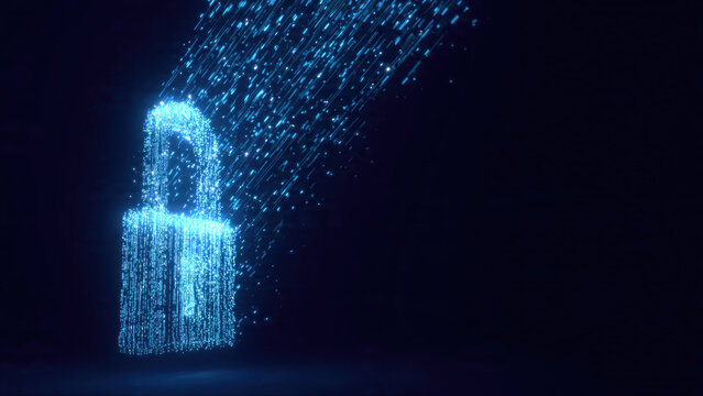 Digital Lock Security Concept - Powered by Adobe