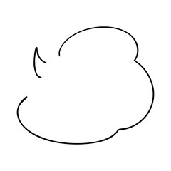 手書きの吹き出しのベクターイラスト 単品 フレーム シンプル ふきだし