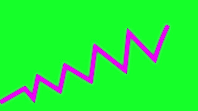 Purpel upward arrow business growth animation representing profit increase, success strategy and financial progress
