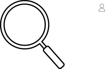 Magnifying glass icon symbolizing investigation and research