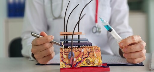 Plasma treatment, plasm lifting or PRP method point the introduction of the patient's own plasma enriched with platelets