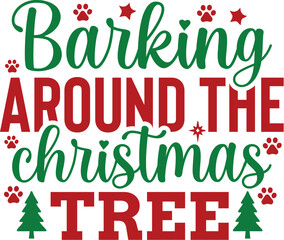 Fototapeta premium Dog Christmas Bandana svg design
