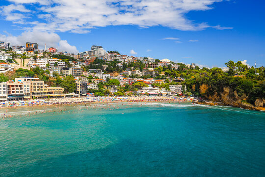 Scenic summer landscape of Ulcinj resort in Montenegro, Europe	