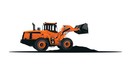Heavy equipment payloader logo construction logo.