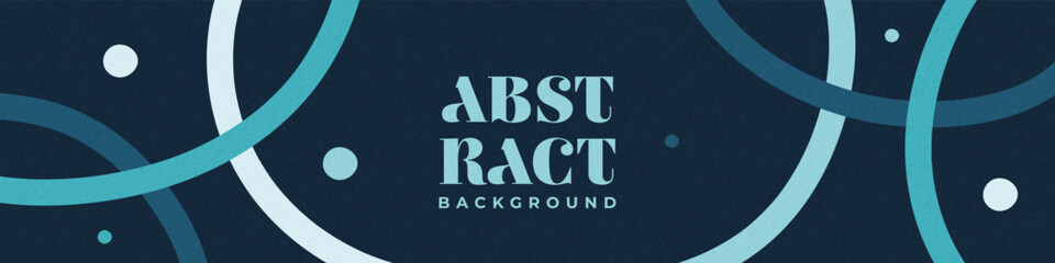 Geometric banner with overlapping neon rings on dark textured background. Smooth curves, soft grain and clean typography © Helen