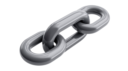 Silver metal 3d chain links for connection strength and security concepts.

