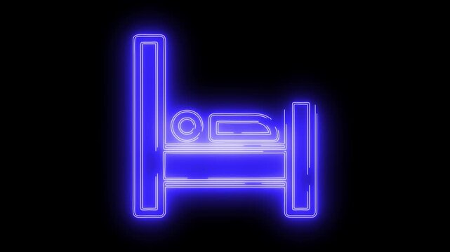 Human icon viduo neon animation	
