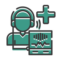 Ear test device icon