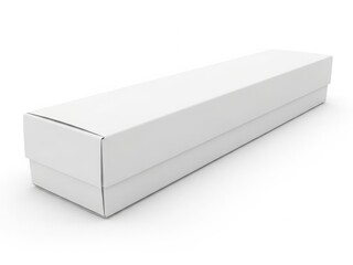 Naklejka premium White rectangular gift box isolated on white background